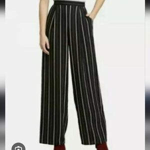 BEBE White/Black Pinstriped High Waisted Dress Pants - Size 6